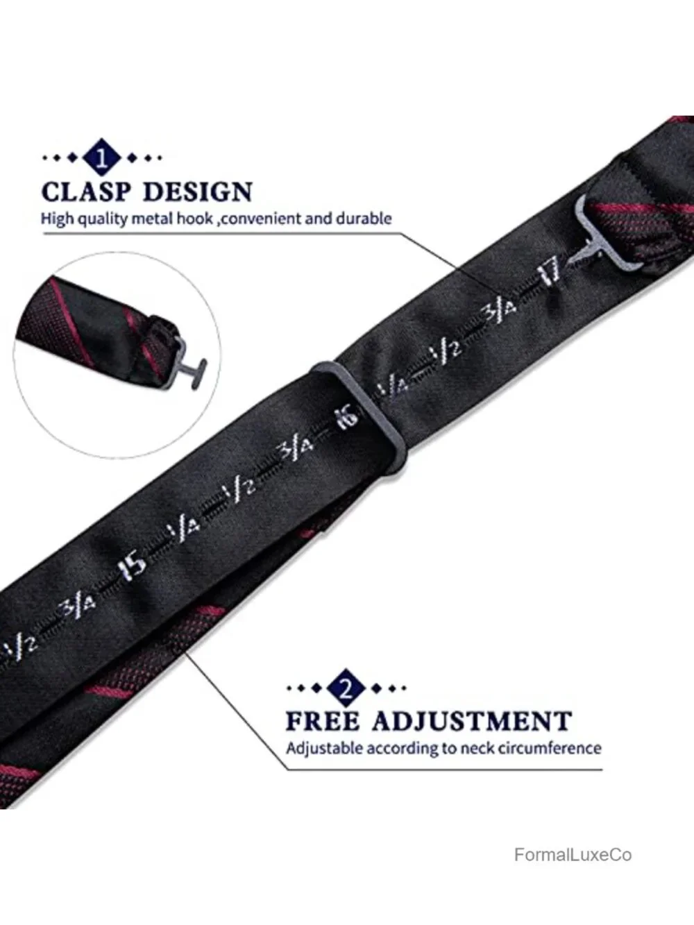 Men's Silk Bow Tie Set 4PCS Tuxedo Wedding Accessory
